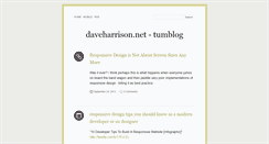 Desktop Screenshot of blog.daveharrison.net